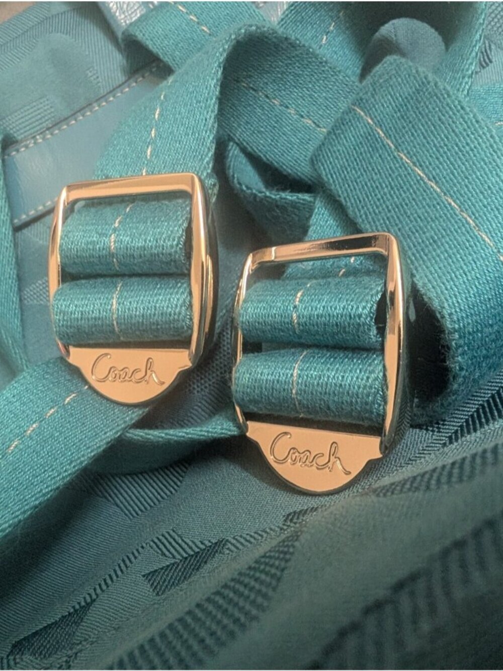 Coach Signature Canvas Drawstring Backpack Y2K - Picture 16 of 16